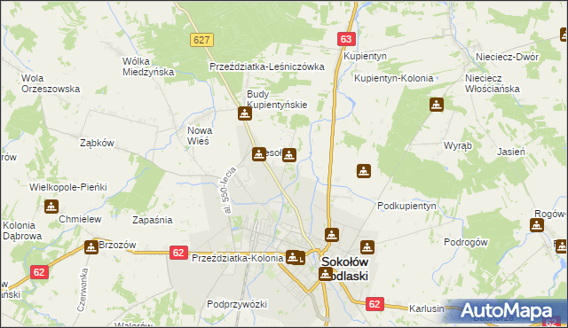 mapa Łubianki, Łubianki na mapie Targeo