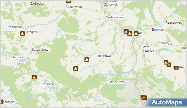mapa Lubiechowa, Lubiechowa na mapie Targeo