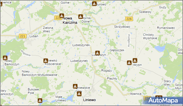 mapa Lubieszyn, Lubieszyn na mapie Targeo