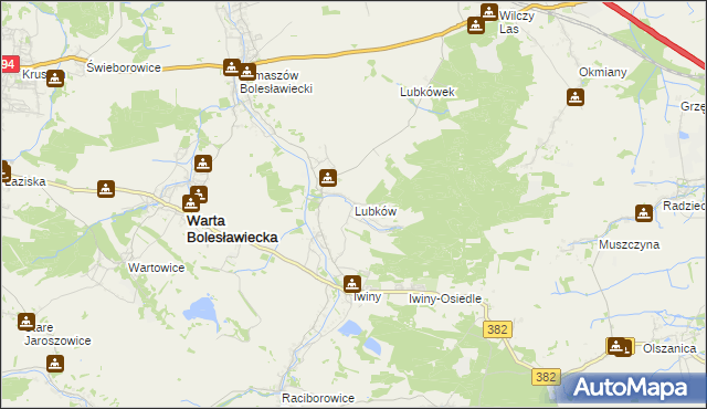 mapa Lubków, Lubków na mapie Targeo