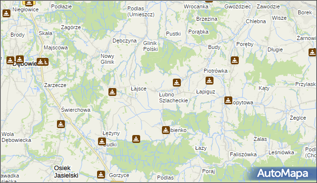 mapa Łubno Szlacheckie, Łubno Szlacheckie na mapie Targeo