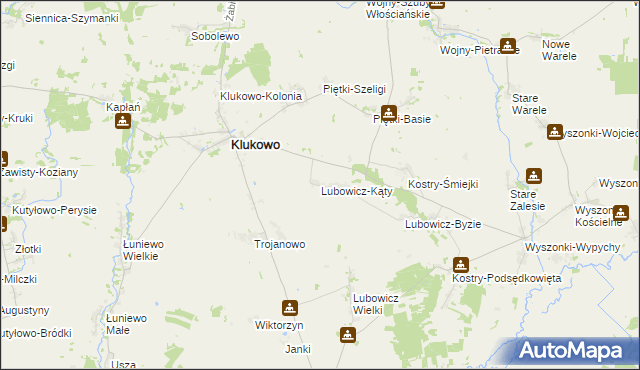 mapa Lubowicz-Kąty, Lubowicz-Kąty na mapie Targeo