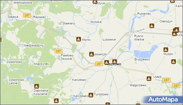 mapa Łubowiczki, Łubowiczki na mapie Targeo