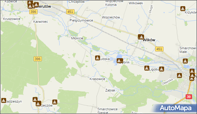 mapa Lubska, Lubska na mapie Targeo