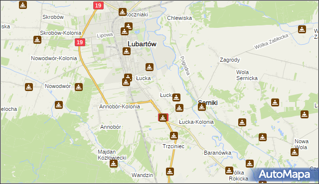 mapa Łucka, Łucka na mapie Targeo