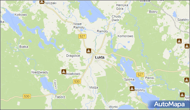 mapa Łukta, Łukta na mapie Targeo