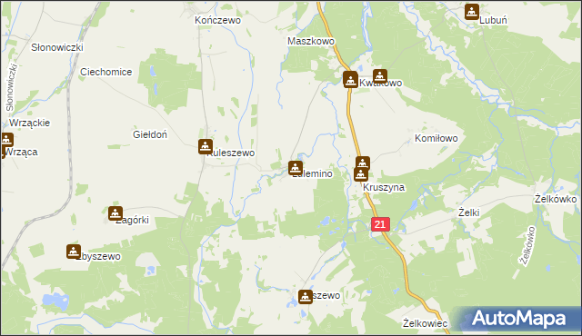 mapa Lulemino, Lulemino na mapie Targeo