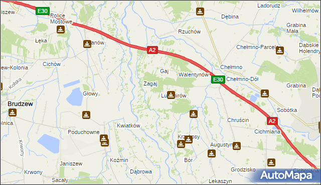 mapa Lutomirów, Lutomirów na mapie Targeo