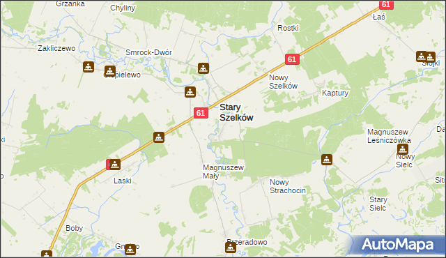 mapa Magnuszew Duży, Magnuszew Duży na mapie Targeo