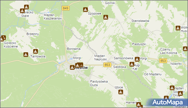 mapa Majdan Nepryski, Majdan Nepryski na mapie Targeo