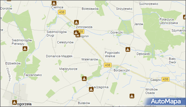 mapa Maksymilianów gmina Borek Wielkopolski, Maksymilianów gmina Borek Wielkopolski na mapie Targeo