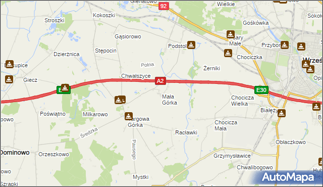 mapa Mała Górka, Mała Górka na mapie Targeo