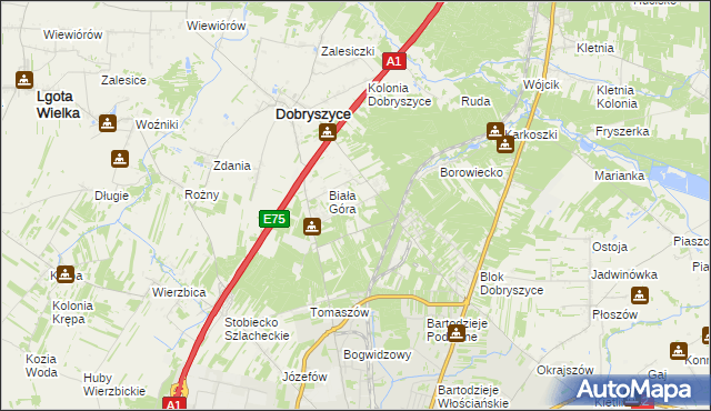 mapa Malutkie, Malutkie na mapie Targeo