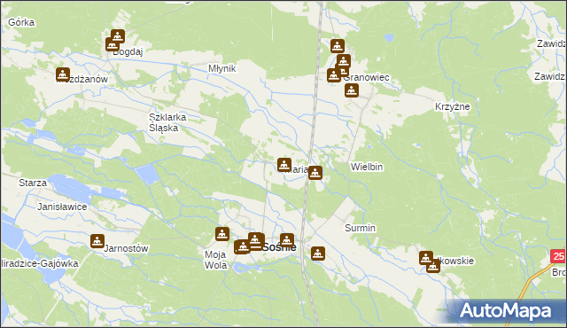 mapa Mariak, Mariak na mapie Targeo