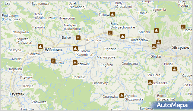 mapa Markuszowa, Markuszowa na mapie Targeo
