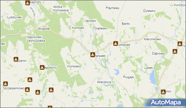 mapa Marwałd, Marwałd na mapie Targeo