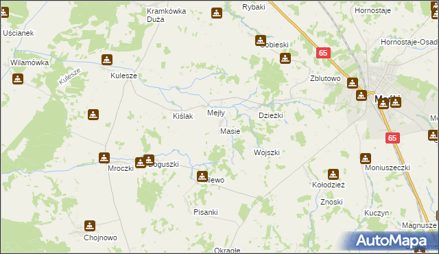 mapa Masie, Masie na mapie Targeo