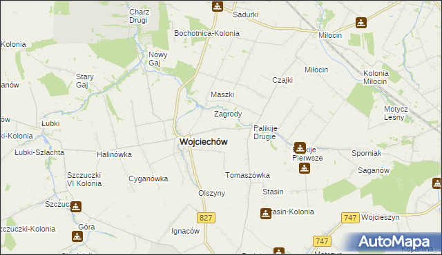 mapa Maszki k. Wojciechowa, Maszki k. Wojciechowa na mapie Targeo