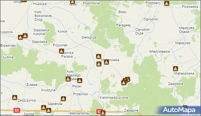 mapa Mazanówka, Mazanówka na mapie Targeo
