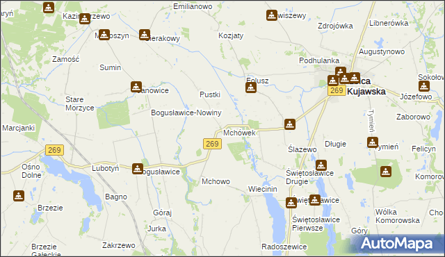 mapa Mchówek, Mchówek na mapie Targeo