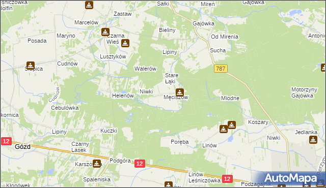 mapa Męciszów, Męciszów na mapie Targeo