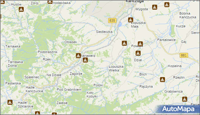 mapa Medynia Kańczucka, Medynia Kańczucka na mapie Targeo