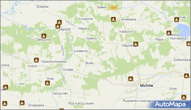mapa Miastkówek, Miastkówek na mapie Targeo