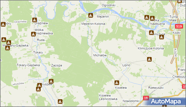 mapa Michałów gmina Platerów, Michałów gmina Platerów na mapie Targeo