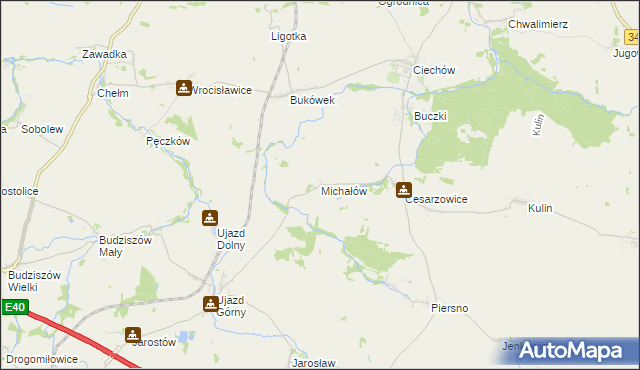 mapa Michałów gmina Środa Śląska, Michałów gmina Środa Śląska na mapie Targeo