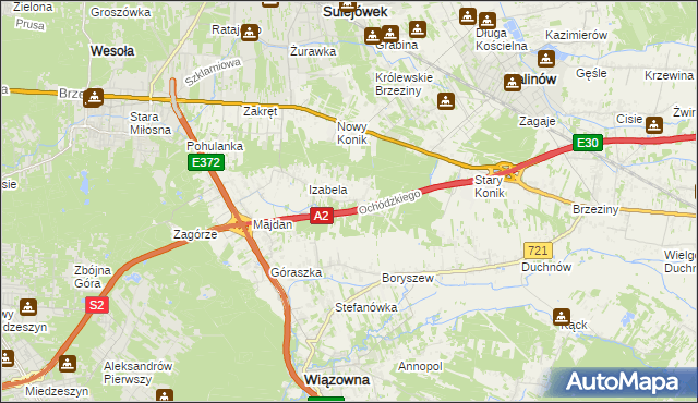 mapa Michałówek gmina Wiązowna, Michałówek gmina Wiązowna na mapie Targeo