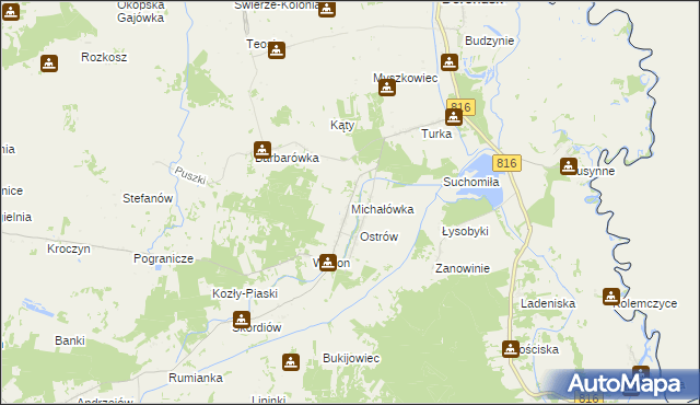 mapa Michałówka gmina Dorohusk, Michałówka gmina Dorohusk na mapie Targeo
