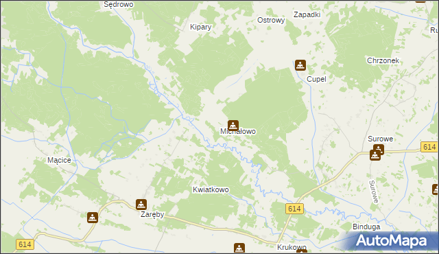 mapa Michałowo gmina Czarnia, Michałowo gmina Czarnia na mapie Targeo