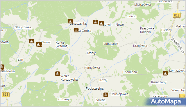 mapa Międzydróże, Międzydróże na mapie Targeo