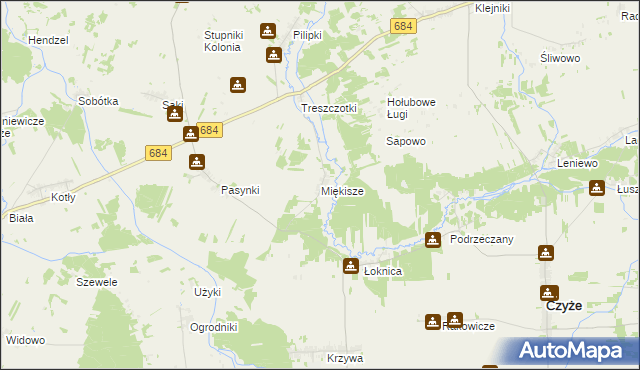 mapa Miękisze, Miękisze na mapie Targeo