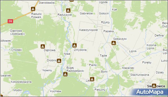 mapa Mierzanów, Mierzanów na mapie Targeo