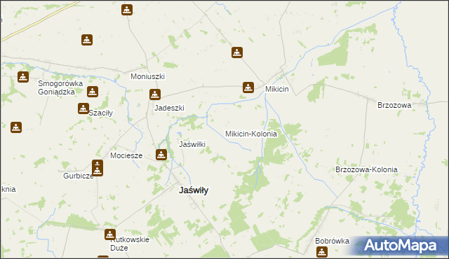 mapa Mikicin-Kolonia, Mikicin-Kolonia na mapie Targeo