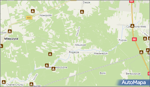 mapa Mikulicze, Mikulicze na mapie Targeo
