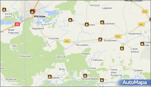 mapa Mikuszewo, Mikuszewo na mapie Targeo