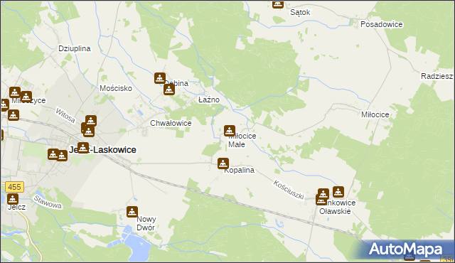mapa Miłocice Małe, Miłocice Małe na mapie Targeo