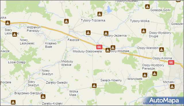 mapa Miodusy-Litwa, Miodusy-Litwa na mapie Targeo