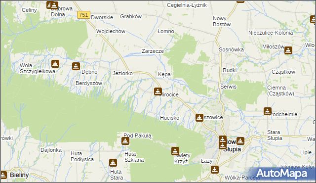 mapa Mirocice, Mirocice na mapie Targeo