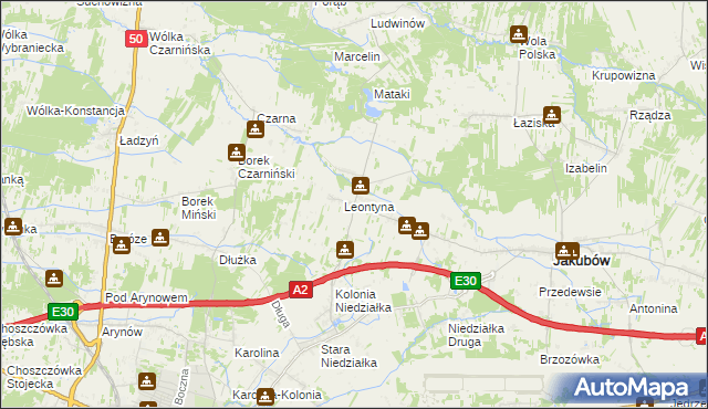 mapa Mistów, Mistów na mapie Targeo