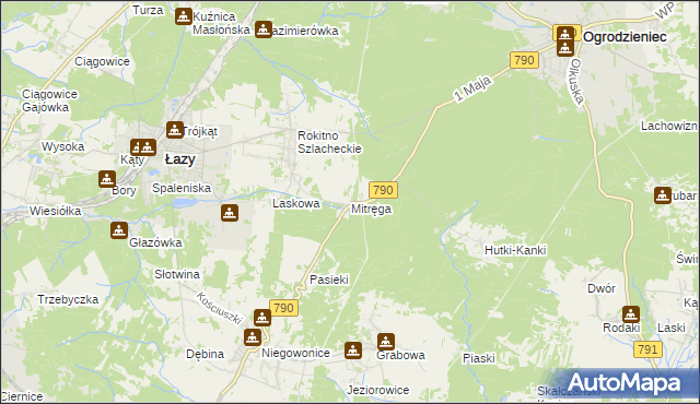 mapa Mitręga, Mitręga na mapie Targeo