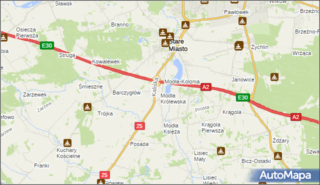 mapa Modła Królewska, Modła Królewska na mapie Targeo