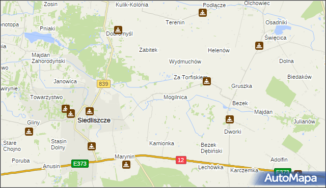 mapa Mogilnica, Mogilnica na mapie Targeo