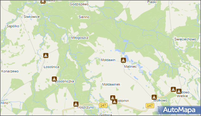 mapa Mołdawin, Mołdawin na mapie Targeo