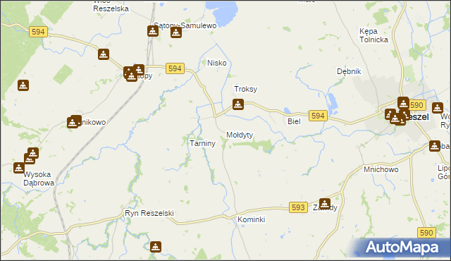 mapa Mołdyty, Mołdyty na mapie Targeo