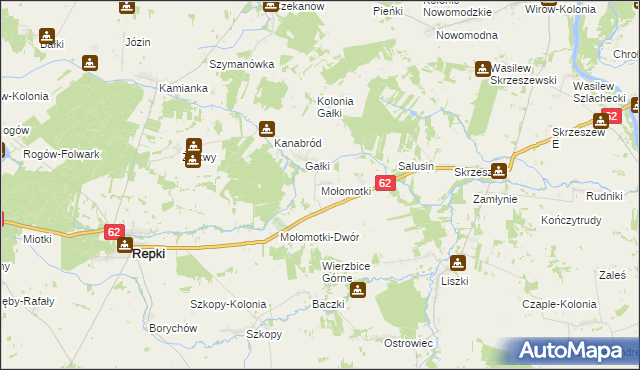 mapa Mołomotki, Mołomotki na mapie Targeo