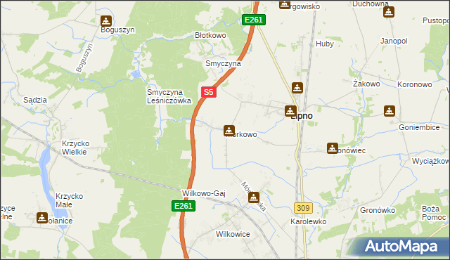 mapa Mórkowo, Mórkowo na mapie Targeo