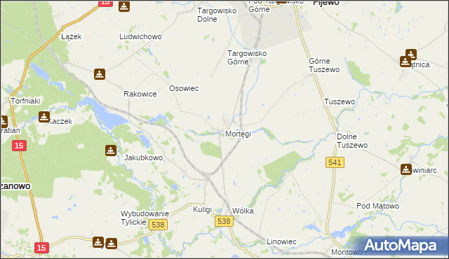 mapa Mortęgi, Mortęgi na mapie Targeo